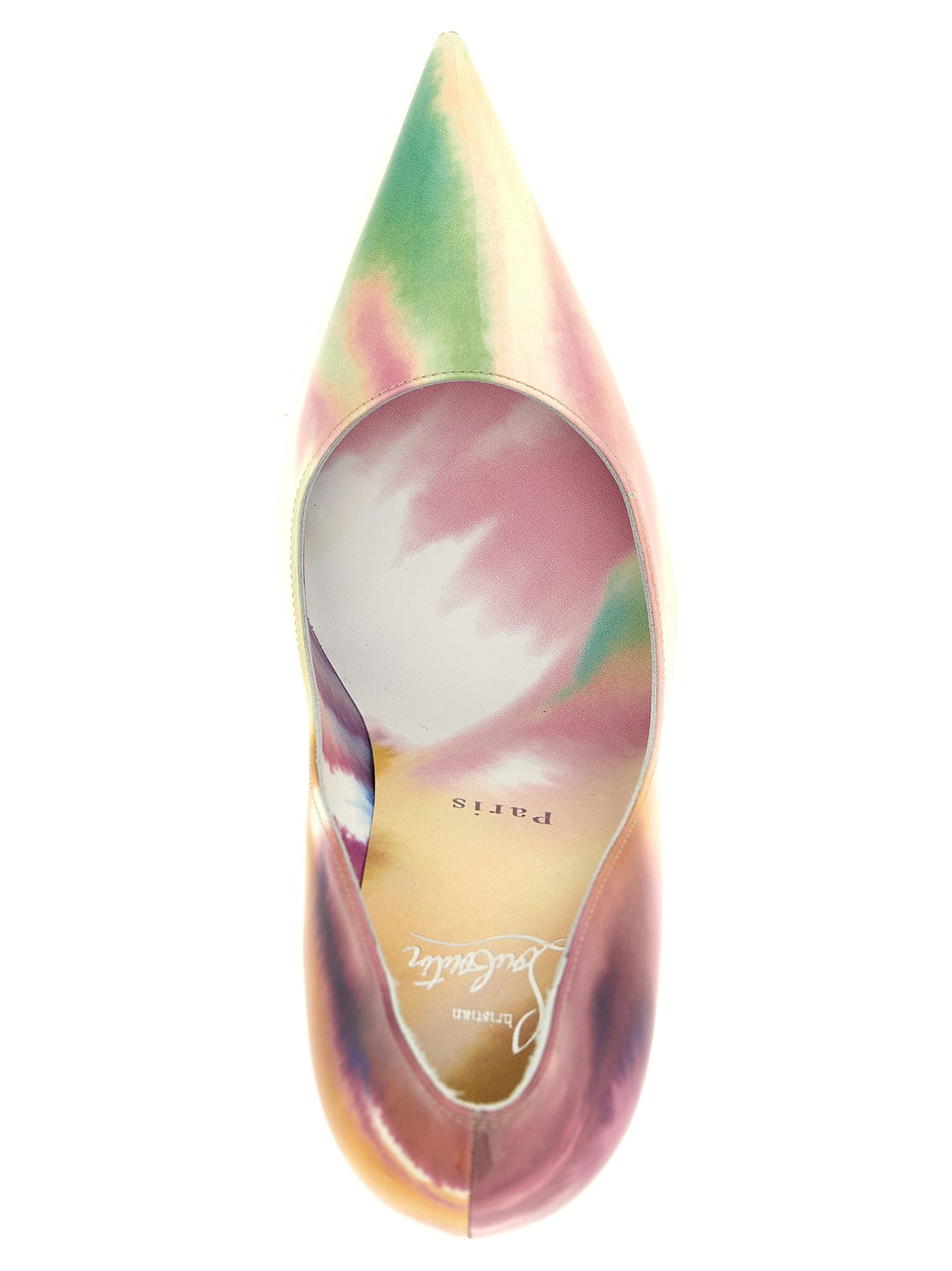 Christian Louboutin Escarpins compensés en veau multicolore Miss Z
