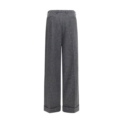 Pantalones Oves Aries de Lana Gris Valentino Garavani