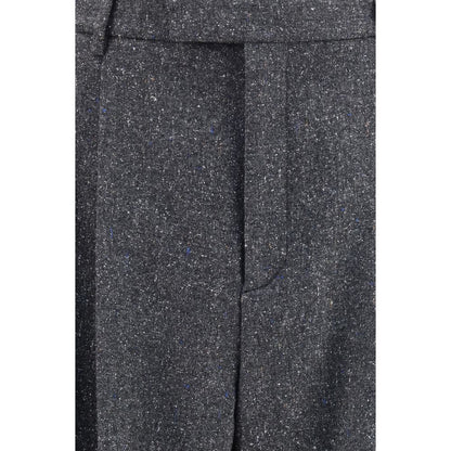 Pantalones Oves Aries de Lana Gris Valentino Garavani