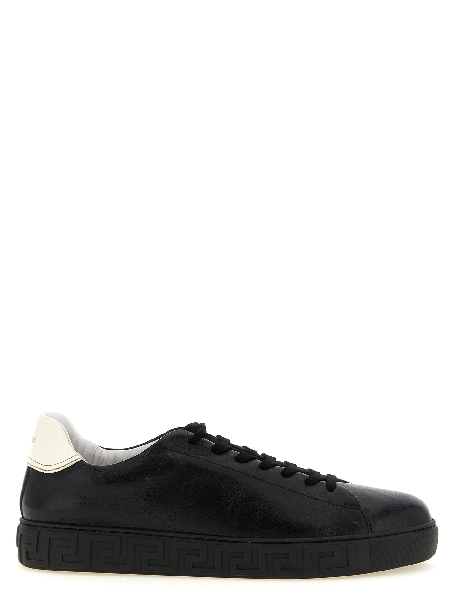Versace Bicolor Low-Top Calf Leather Sneakers