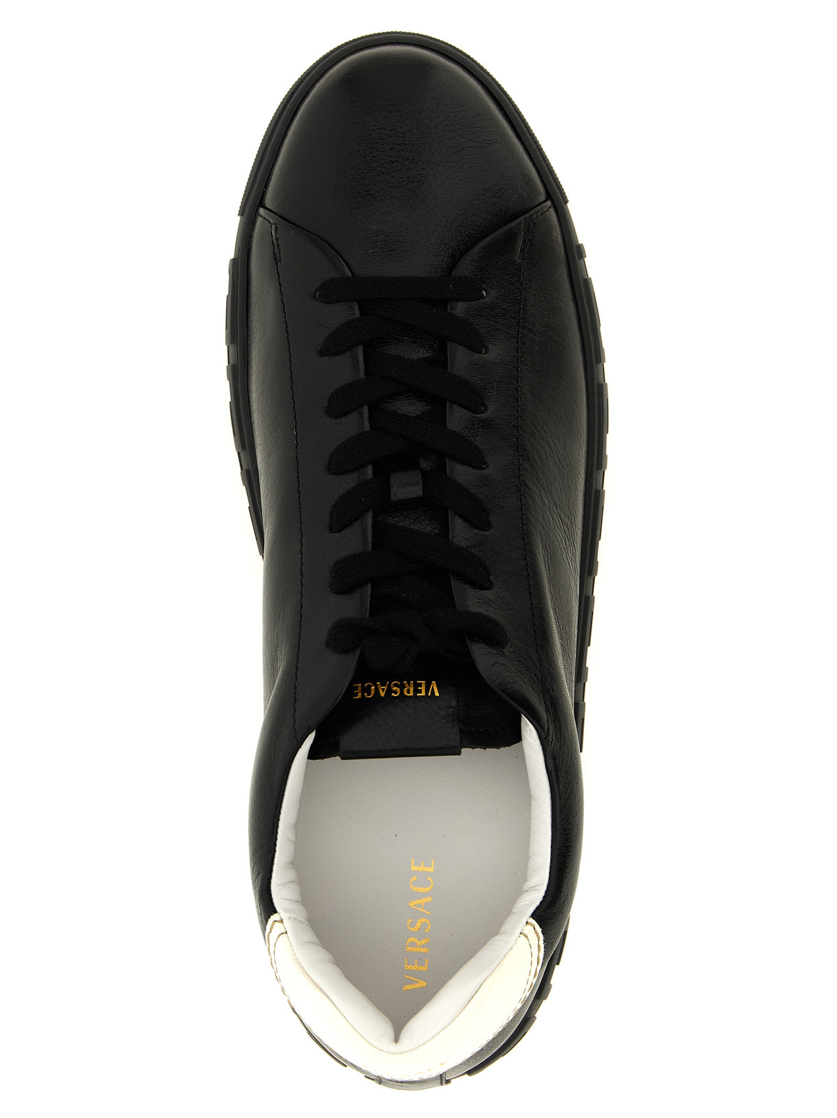 Versace Bicolor Low-Top Calf Leather Sneakers