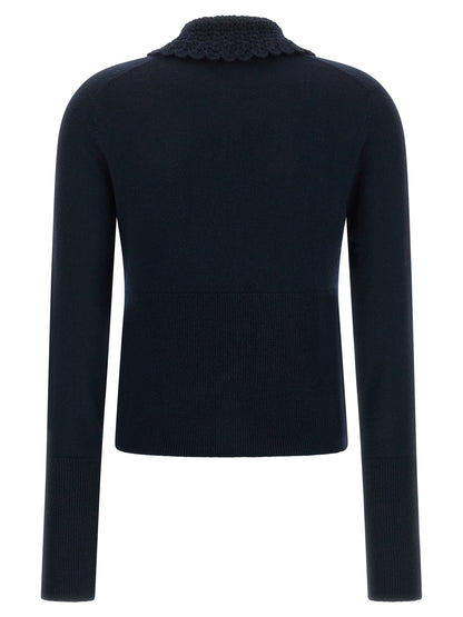 Gilet Chloé en laine bleue