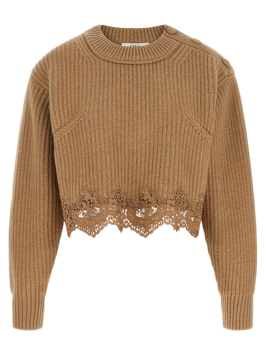 Cárdigan de lana beige Chloé