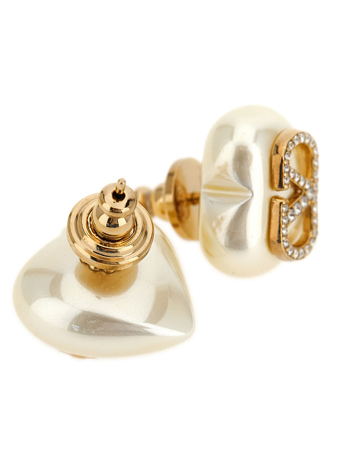 Pendientes Valentino Garavani De Latón Dorado Con Forma Corazón