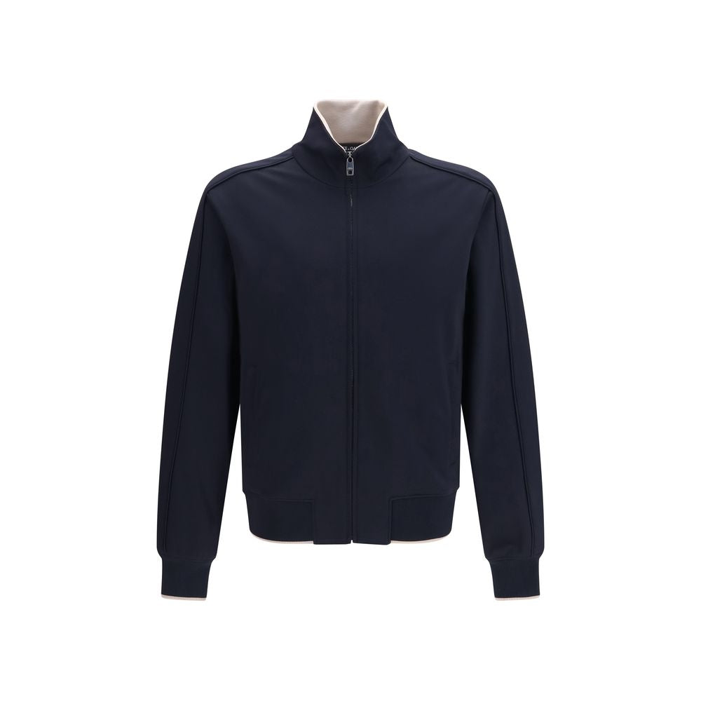 Chaqueta larga de poliamida azul Dolce & Gabbana