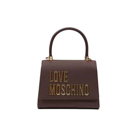 Bolso de mano Love Moschino marrón de polietileno