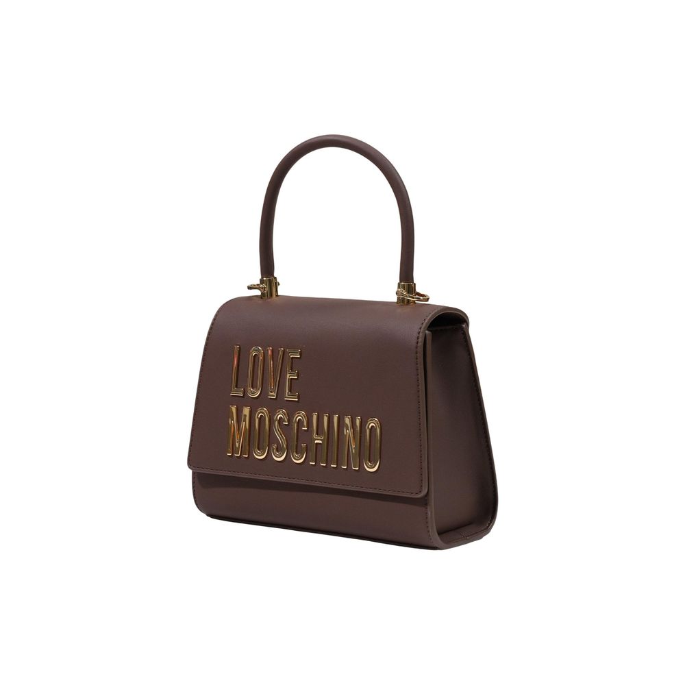 Bolso de mano Love Moschino marrón de polietileno