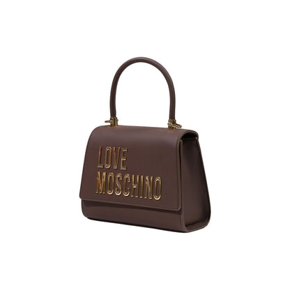 Bolso de mano Love Moschino marrón de polietileno