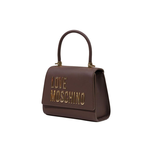 Bolso de mano Love Moschino marrón de polietileno