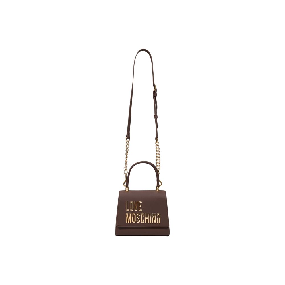 Bolso de mano Love Moschino marrón de polietileno