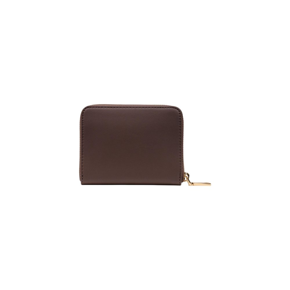Love Moschino Brown Polyethylene Zippered Purse