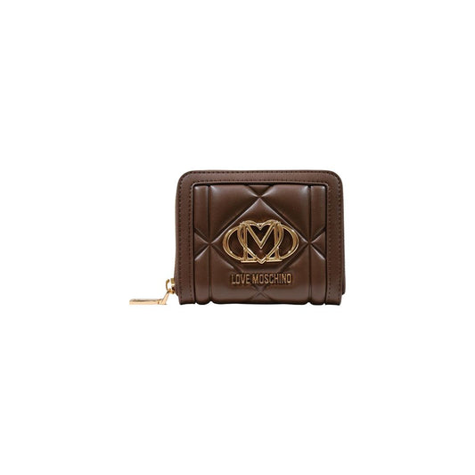 Cartera de polietileno marrón Love Moschino