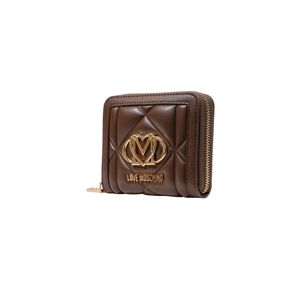 Cartera de polietileno marrón Love Moschino