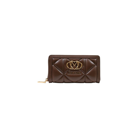 Cartera de polietileno marrón Love Moschino