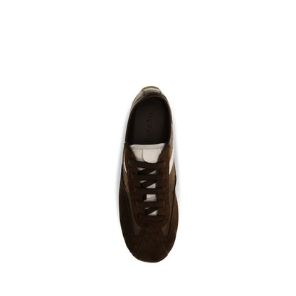 Zapatillas Deportivas De Ante Y Cuero Marrón Alexander McQueen