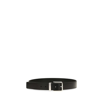 Cinturón normal Givenchy de piel de becerro negra Bos Taurus