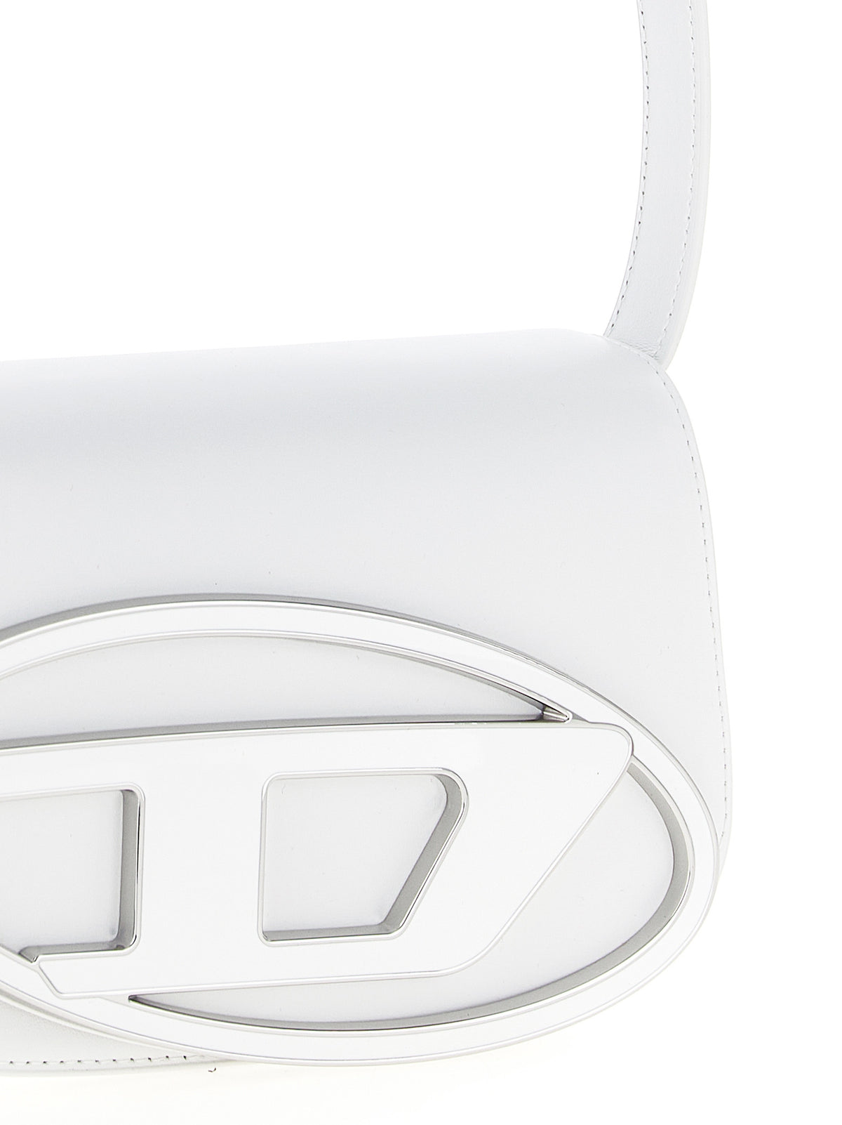 Diesel White Cowhide Shoulder Bag