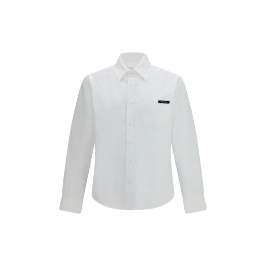 Camisa de vestir blanca de algodón Prada