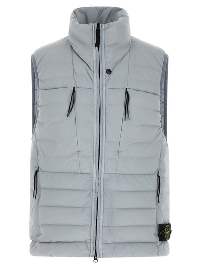 Chaleco de Poliamida Sin Mangas en Color Gris Stone Island