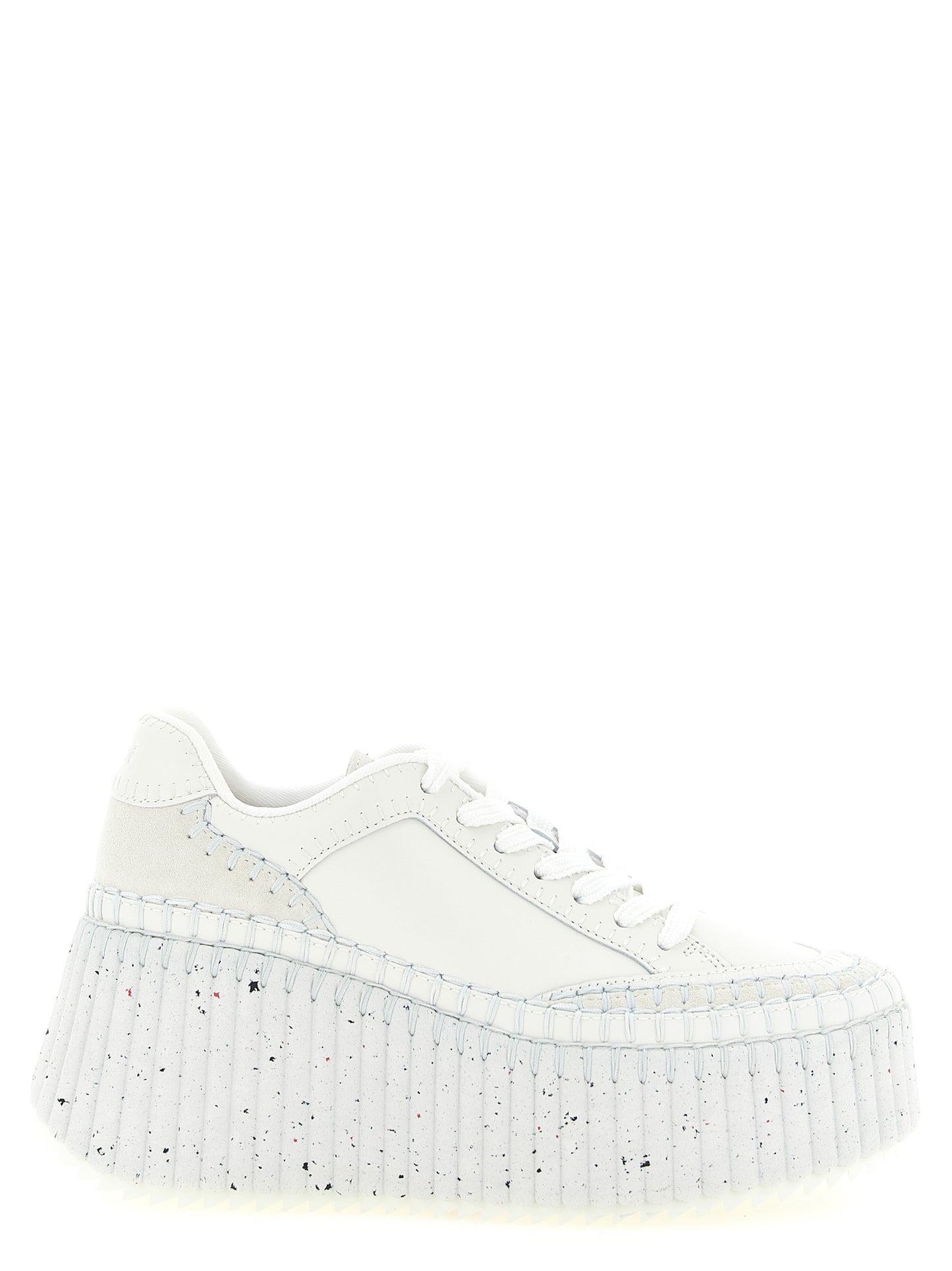 Sandalias Chloé de cuña de poliéster blanco