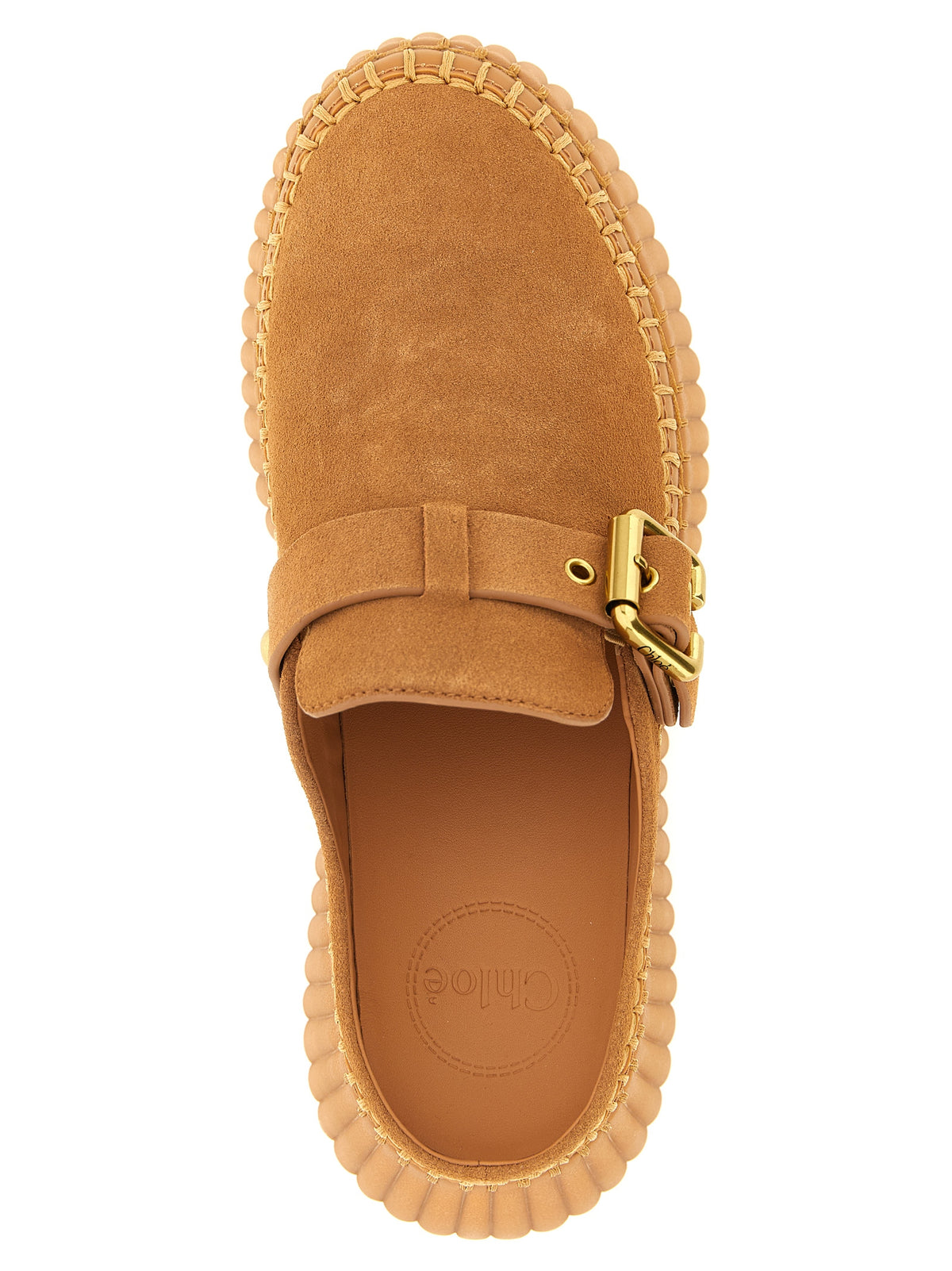 Sandalias Cuña Chloé Nama De Piel De Becerro En Tono Beige