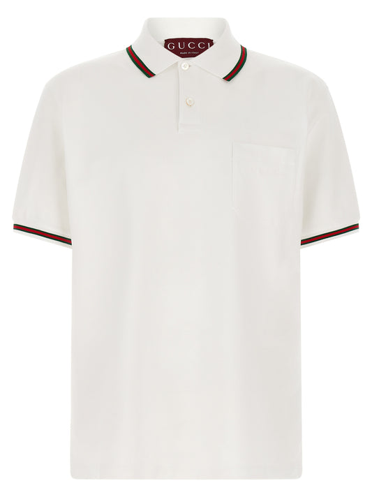 Polo Gucci de algodón blanco