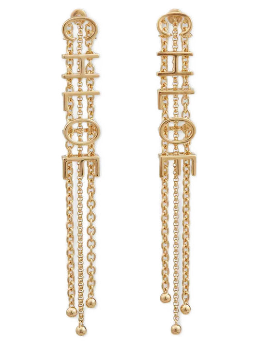 Pendientes Chloé de latón dorado