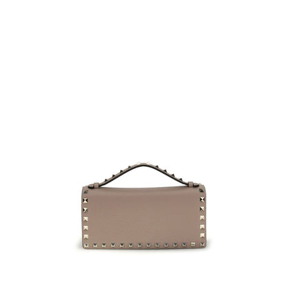 Portefeuille Valentino Garavani en veau beige Bos Taurus