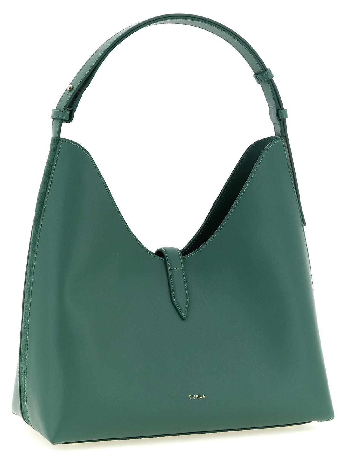 Furla Sac bandoulière bicolore en cuir de veau Goccia M