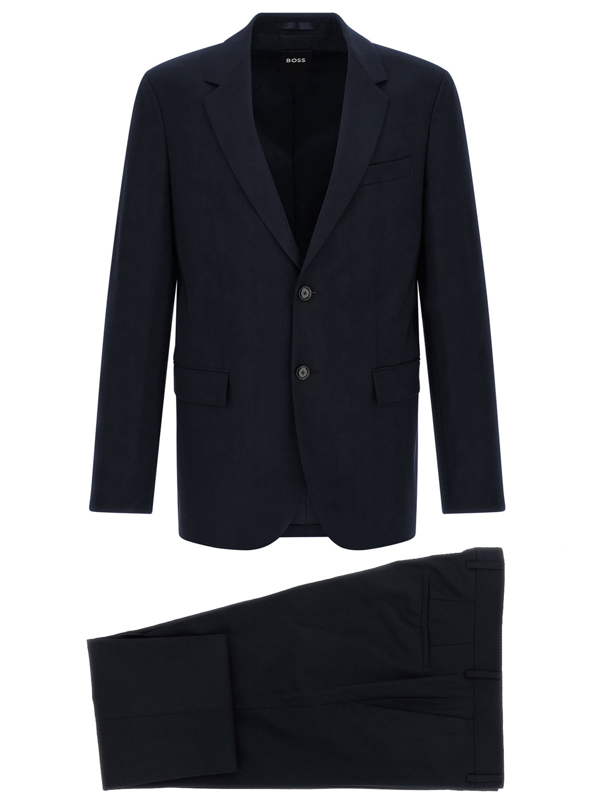 Traje Slim Fit Dos Piezas Azul Lana Virgen Hugo Boss Houston