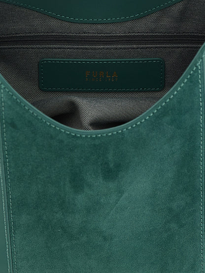 Furla Sac bandoulière bicolore en cuir de veau Goccia M