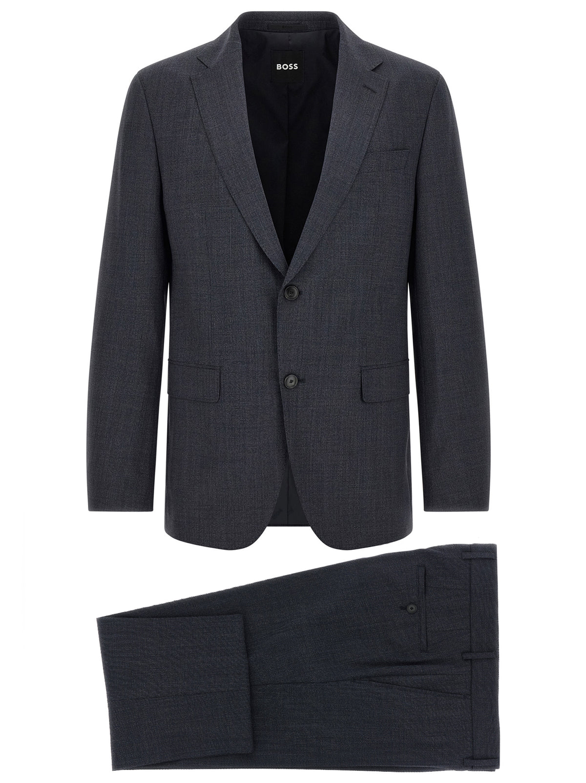 Hugo Boss Blue Polyester Two-Piece Suit Set