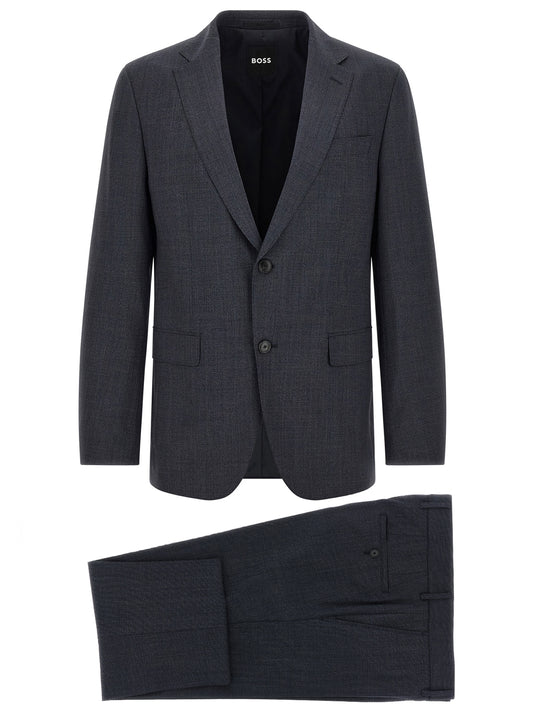 Conjunto De Traje De Dos Piezas Hugo Boss De Poliéster Azul