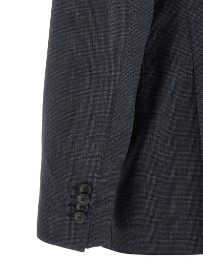 Hugo Boss Blue Polyester Two-Piece Suit Set