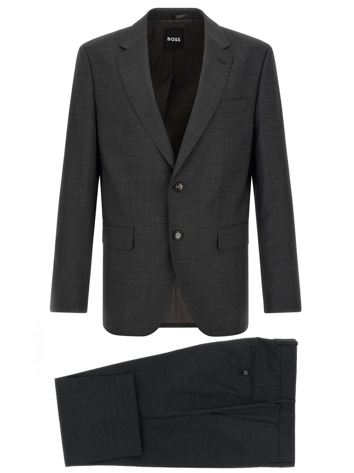 Hugo Boss Two-Piece Virgin Wool Suit in Grey
