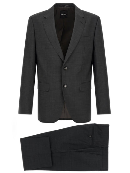 Hugo Boss Two-Piece Virgin Wool Suit in Grey