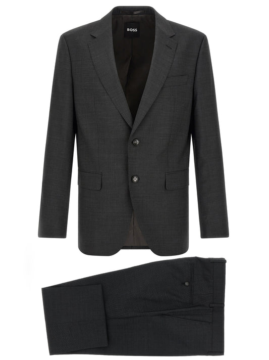 Traje De Dos Piezas Hugo Boss De Lana Virgen Y Gris