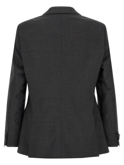 Hugo Boss Two-Piece Virgin Wool Suit in Grey
