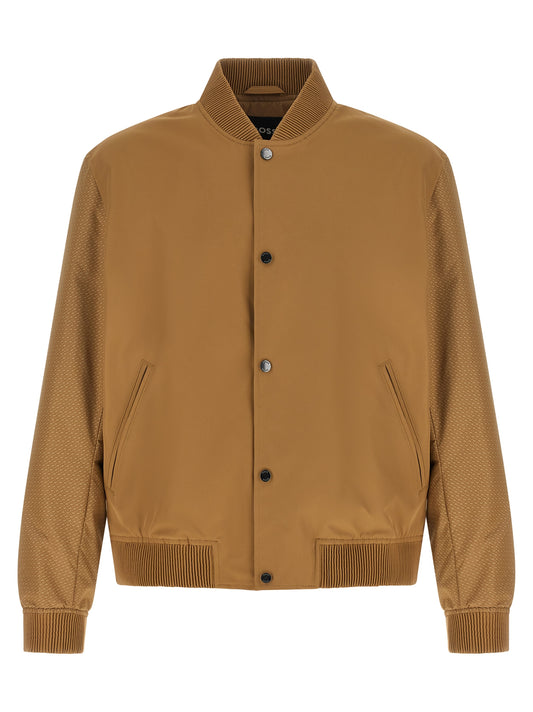 Hugo Boss Bomber de poliéster beige