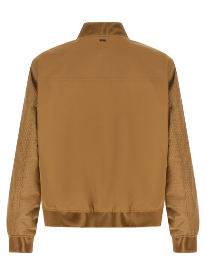 Hugo Boss Bomber de poliéster beige
