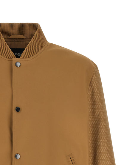 Hugo Boss Bomber de poliéster beige