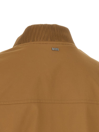 Hugo Boss Bomber de poliéster beige