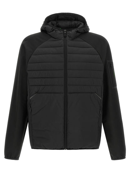Sudadera Hugo Boss Negro Rubber Con Costuras Almohadilladas