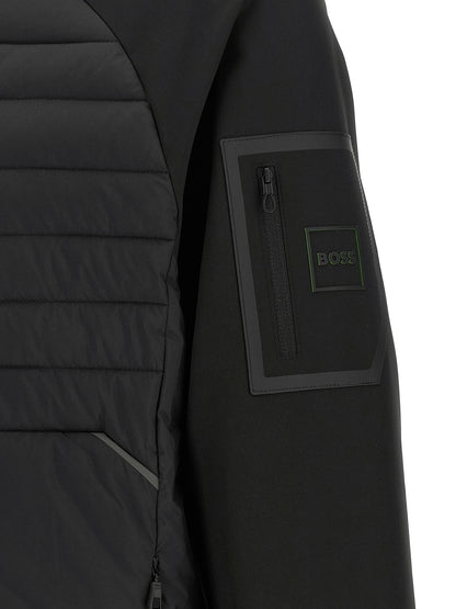Sudadera Hugo Boss Negro Rubber Con Costuras Almohadilladas