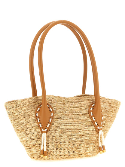 Bolso tote de rafia beige Christian Louboutin