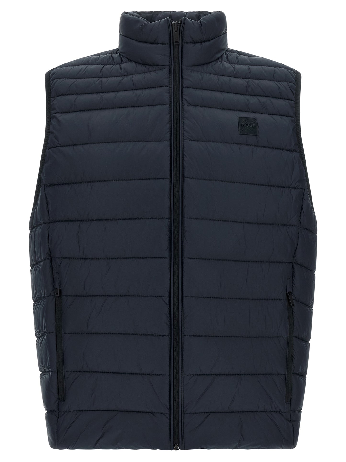 Hugo Boss Recycled Polyamide Sleeveless Jacket Blue