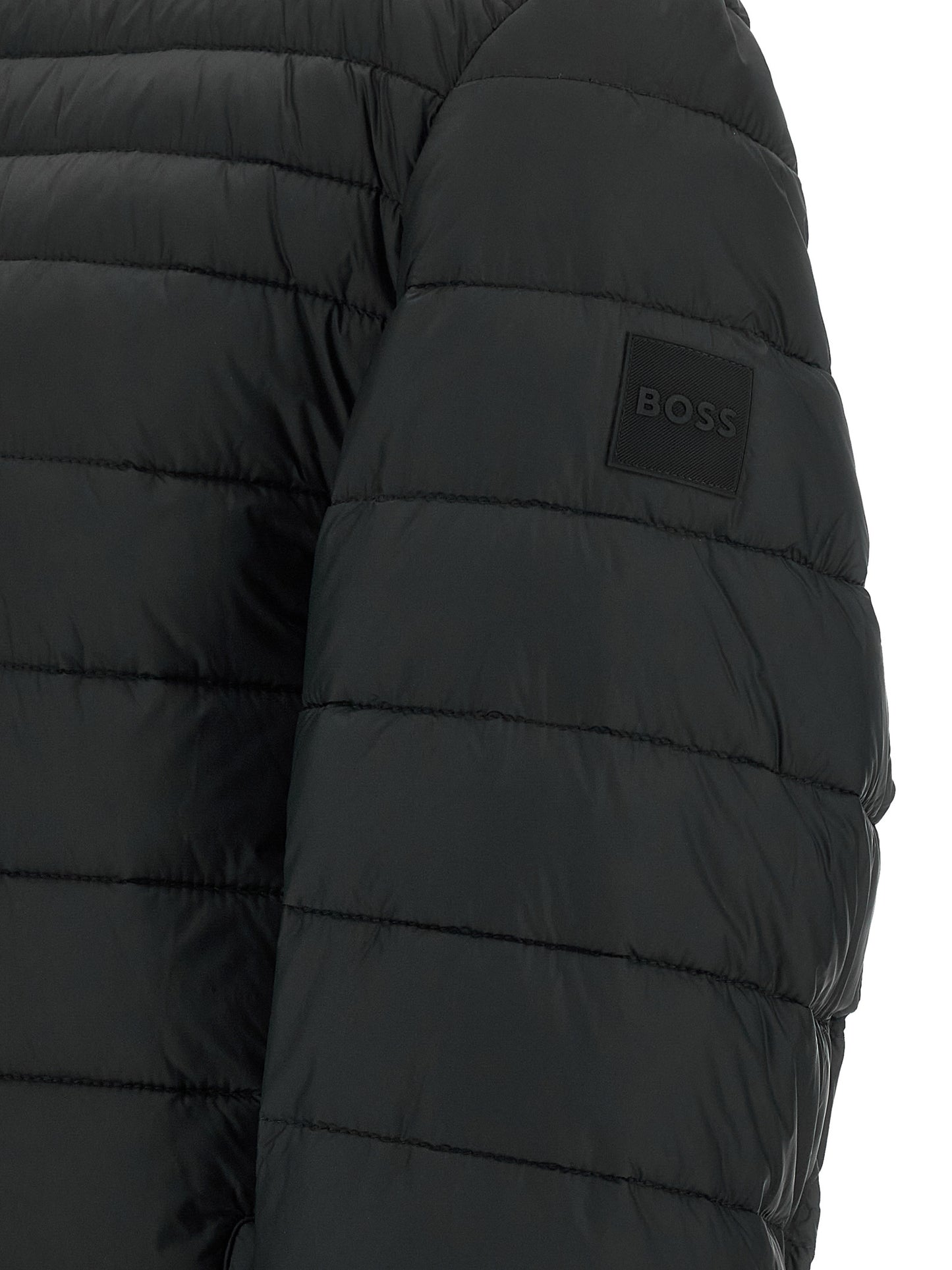 Hugo Boss Chaqueta Larga De Poliamida Reciclada Negra