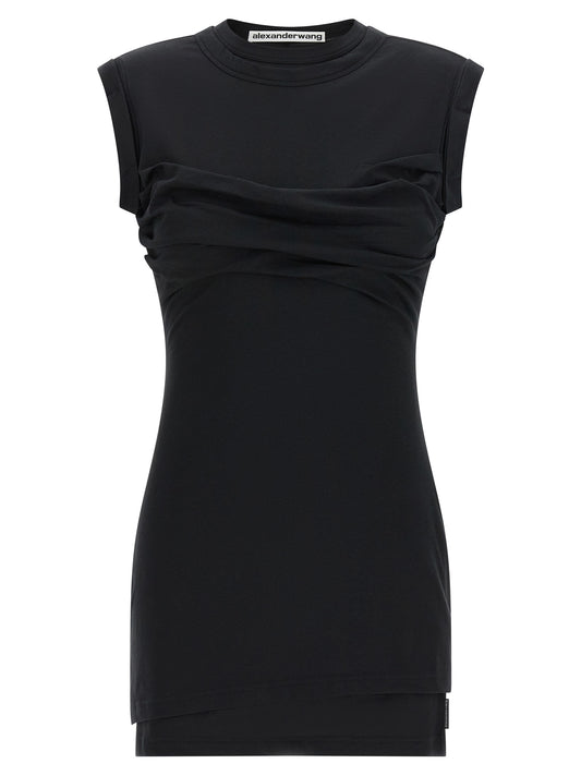 Minivestido negro de algodón de Alexander Wang