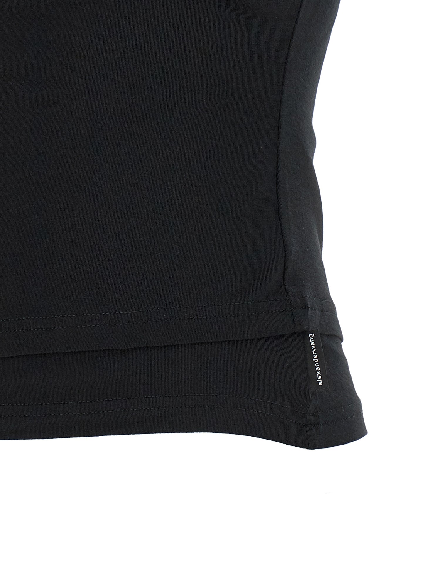 Camiseta sin mangas de algodón negra Alexander Wang