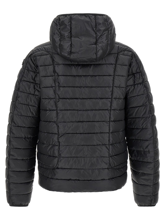 Chaqueta larga Diesel de poliéster negro